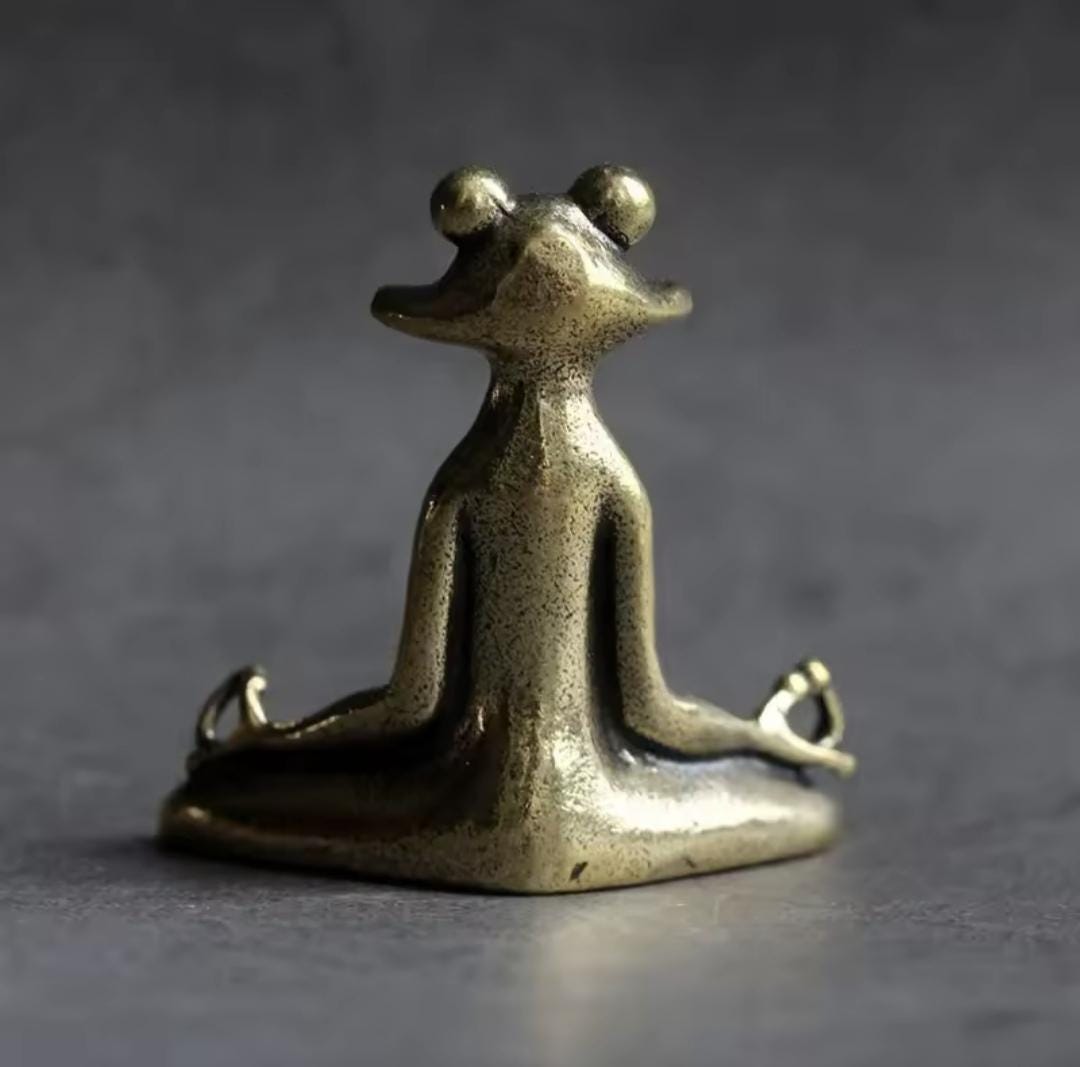 Massiver Bronzeräucherhalter im Retro-Look – Symbol für Weisheit & Transformation in kompaktem Design (5,5 cm Höhe)