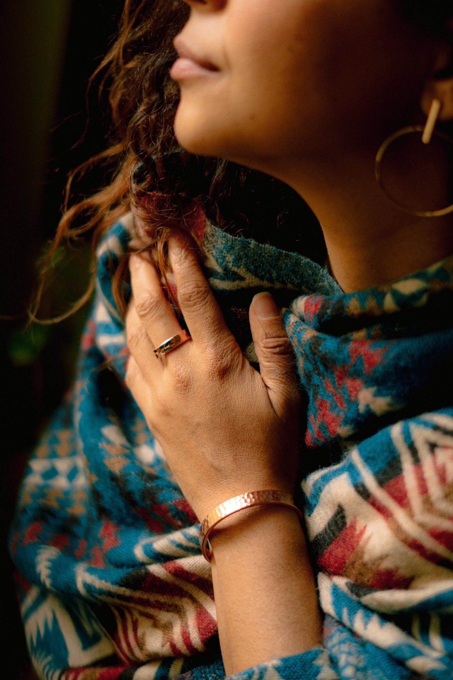 2er Set ayurvedisches Kupferarmband+ Ring