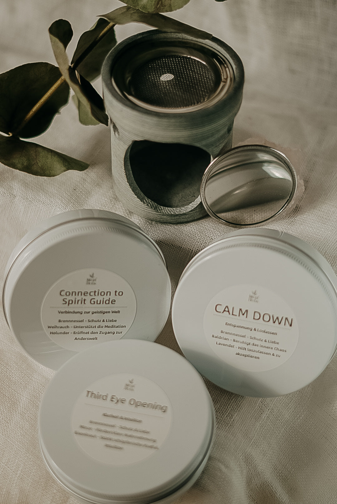 Kraftvolles Meditationsset mit natürlichen Kräutern – perfektes Geschenk für Yoginis, Ritualarbeit oder dein Altar-Setup