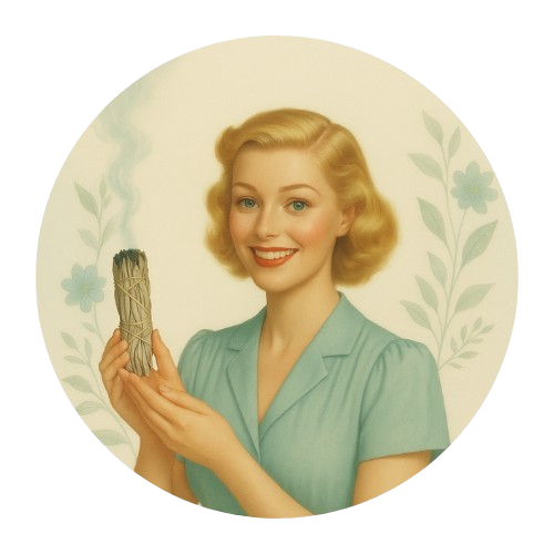 Ritual Herbs Logo Frau hält Räucherstick