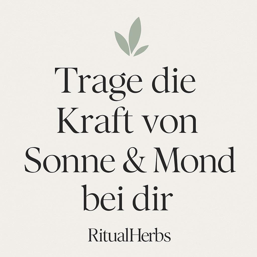 Trage die Kraft von Sonne und Mond bei Dir