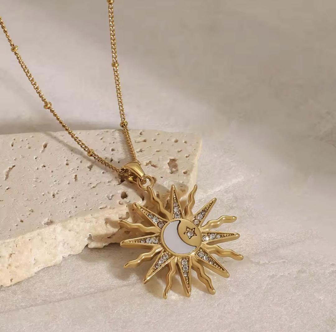 Symbolkette für Energie & Harmonie – 18K vergoldeter Edelstahlschmuck