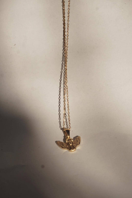 Schutzengel Kette vergoldet - Symbol für Schutz & Licht